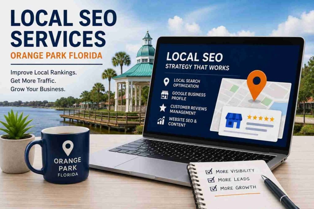 Local SEO services Orange Park Florida for improving Google rankings, local search visibility, website traffic and business leads