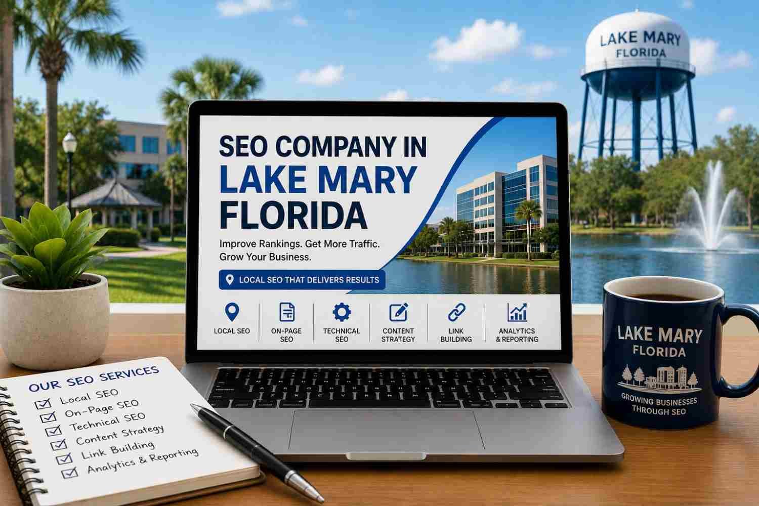 SEO company in Lake Mary Florida providing local SEO, technical SEO, content strategy and search optimization services for local businesses