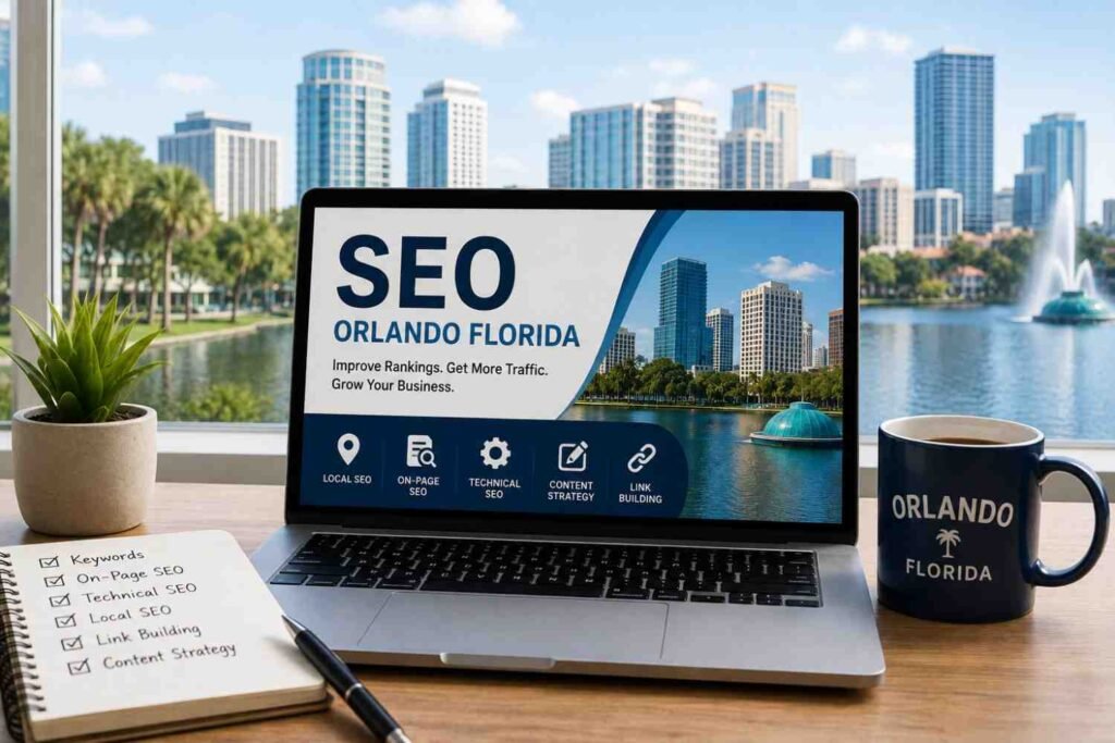 SEO Orlando Florida services for improving Google rankings, local search visibility, organic traffic and business growth