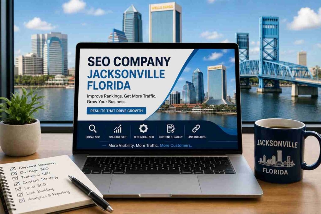 SEO company Jacksonville Florida providing local SEO, technical SEO, content strategy and search optimization services for businesses