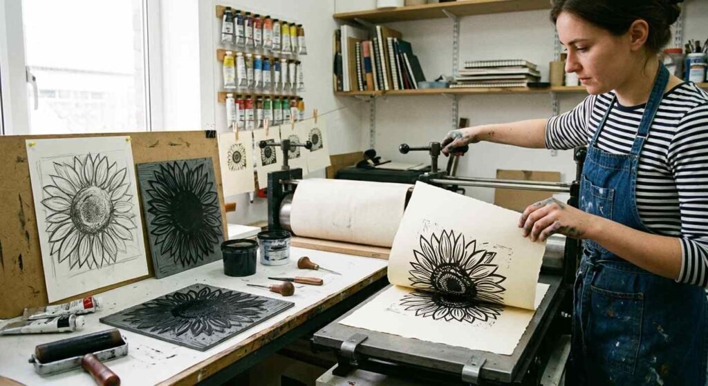 Preparing Sunflower Art for Printing